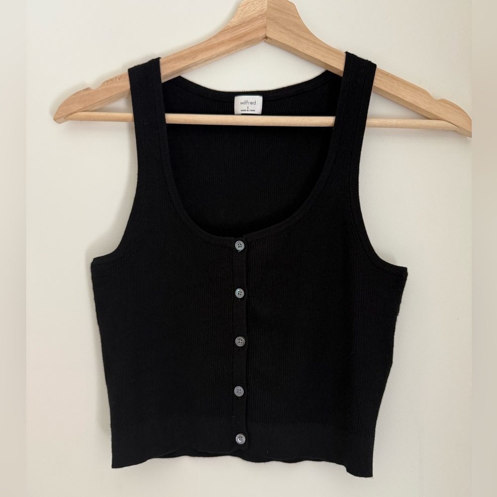 Wilfred Black Sweater Crop Top